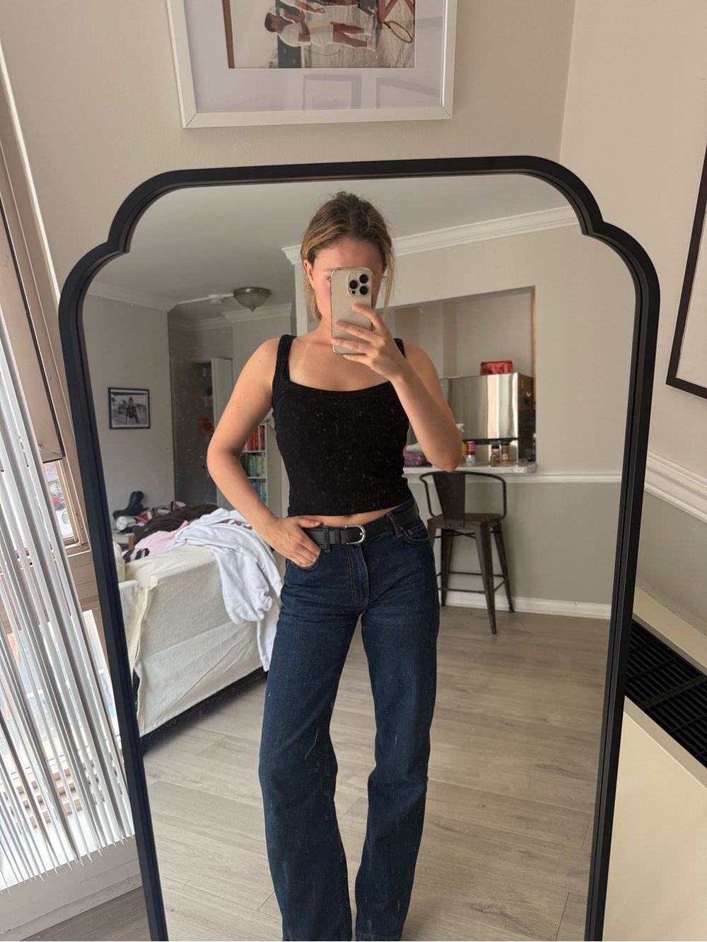 Zara Black Scoop Neck Tank Top